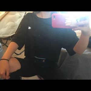 All black Champion tee shirt (for pick up only)